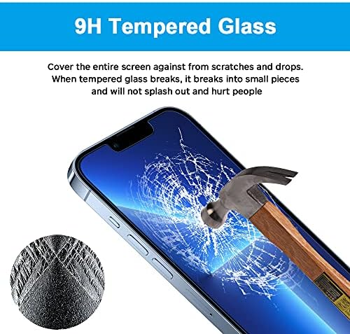 זכוכית-מ ' [2 מארז] מגן מסך נגד אור כחול לאייפון 13 פרו מקס / אייפון 14 פלוס, הגנת עיניים זכוכית מחוסמת,